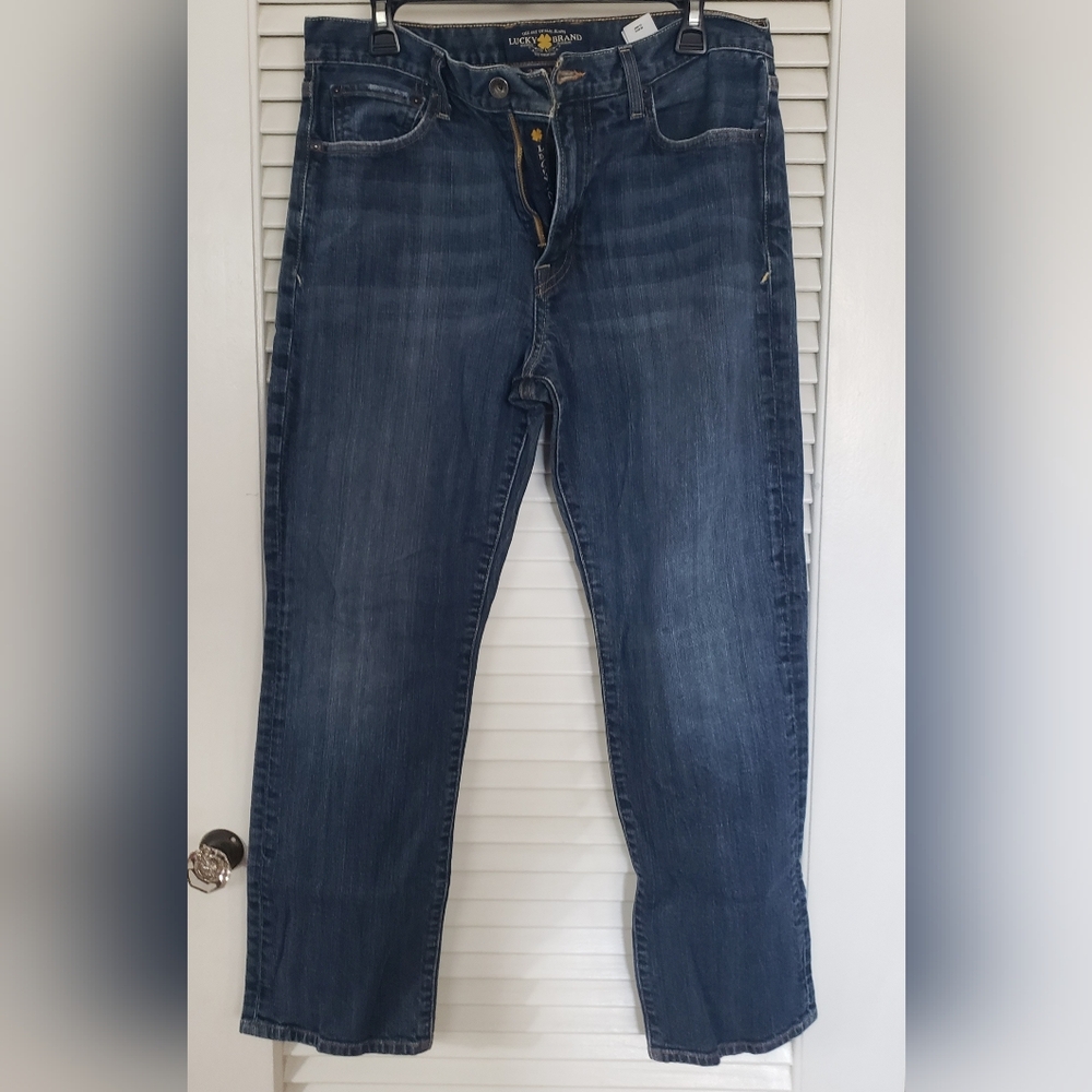 Lucky Brand Men's Dark Blue 329 Classic Straight Jeans 33x30